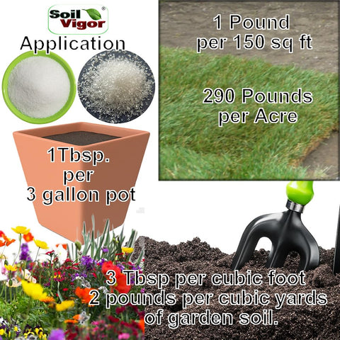 Garden bed with long lasting hydration from Soil Vigor application.