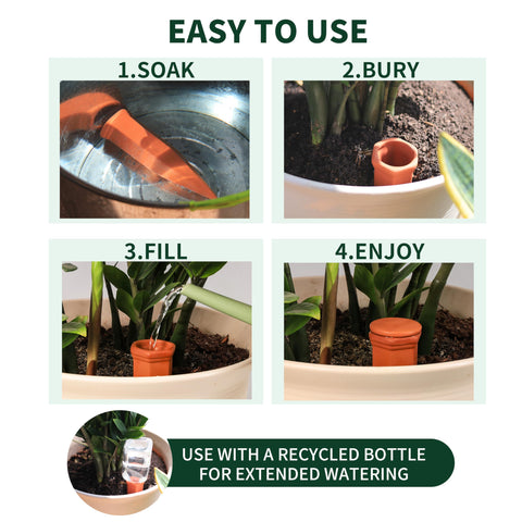 Soilagua refill using a bottle for slow release hydration