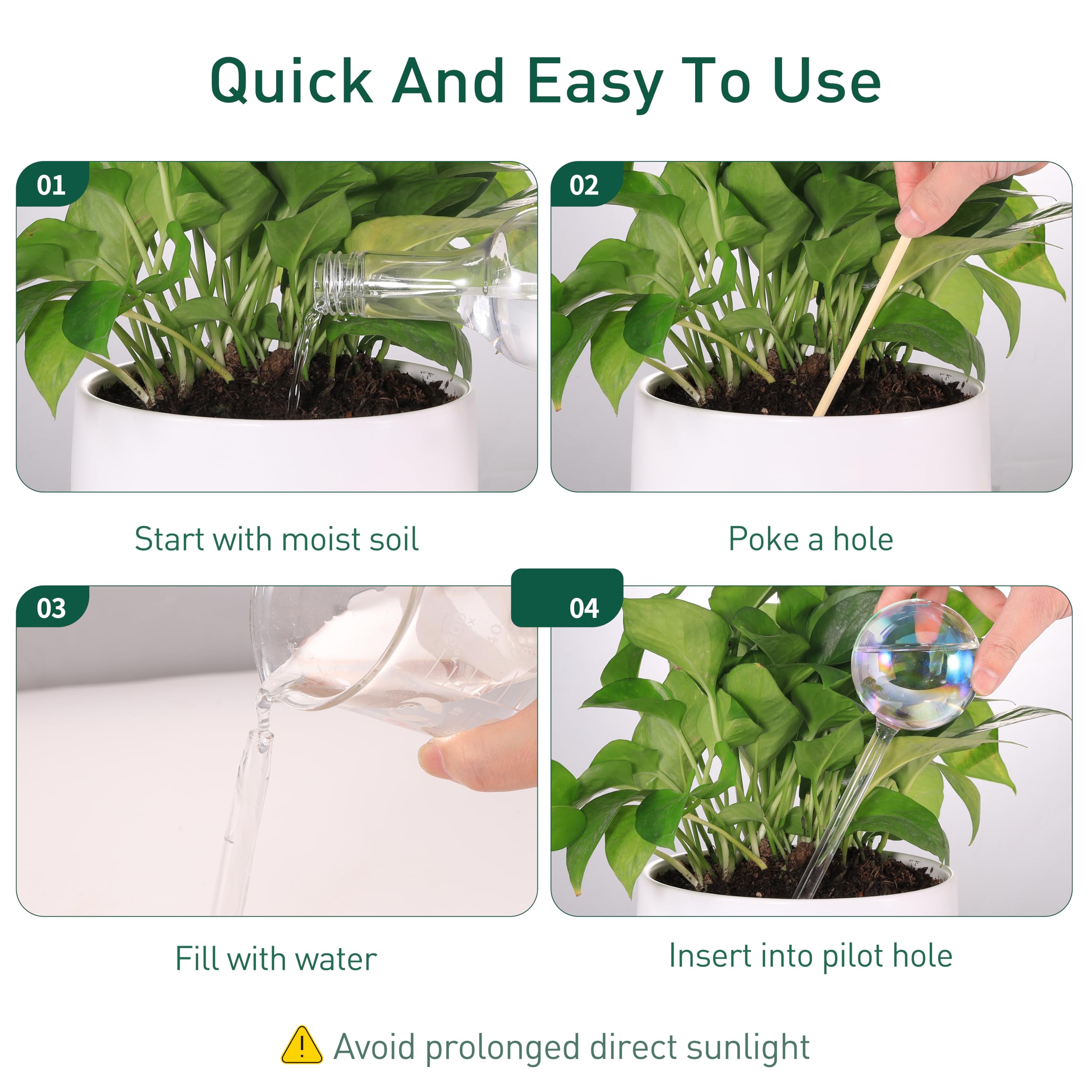 Soilagua two-pack-globe set offers practical decorative plant care