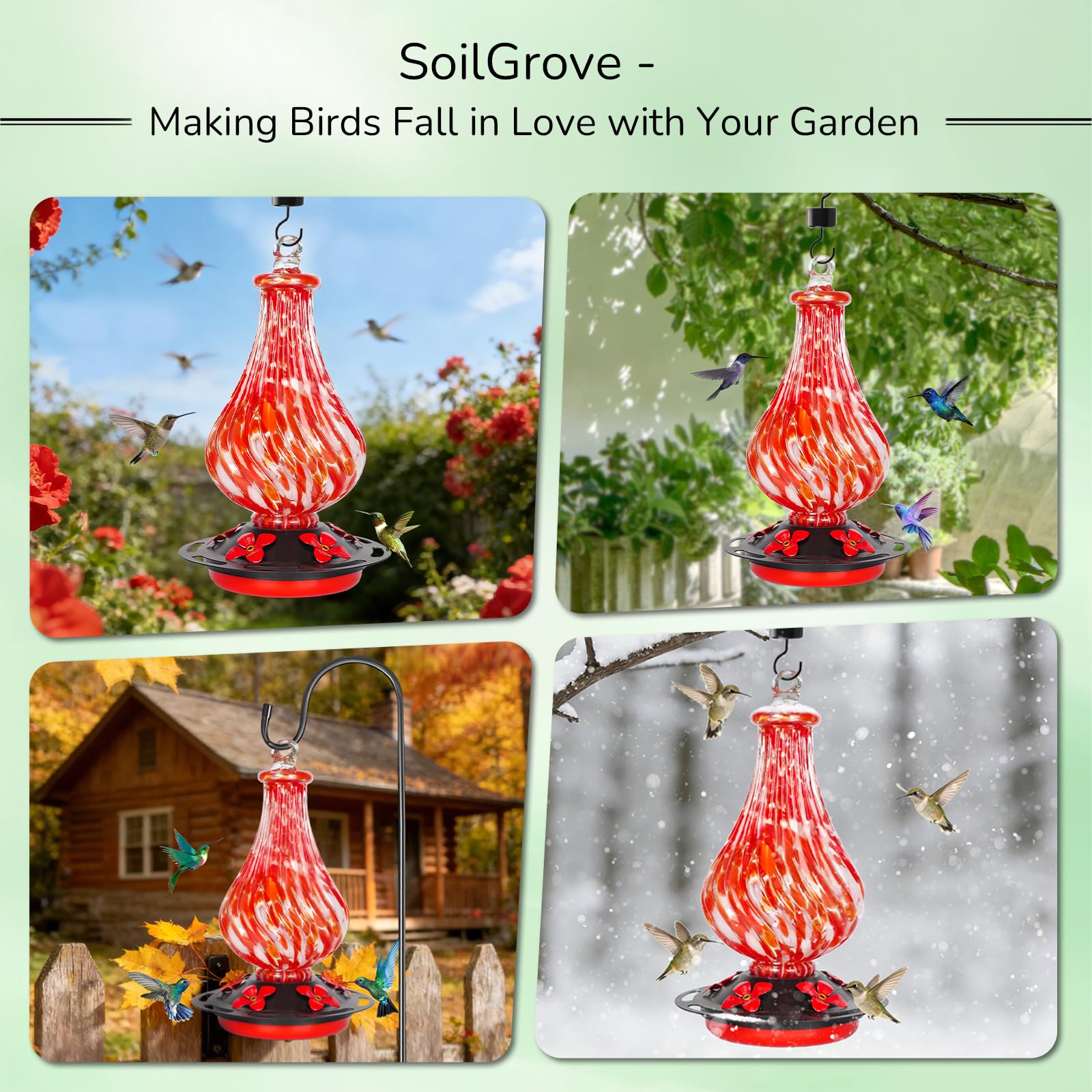 Hanging garden decor that doubles as a functional bird feeder.