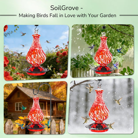 Hanging garden decor that doubles as a functional bird feeder.