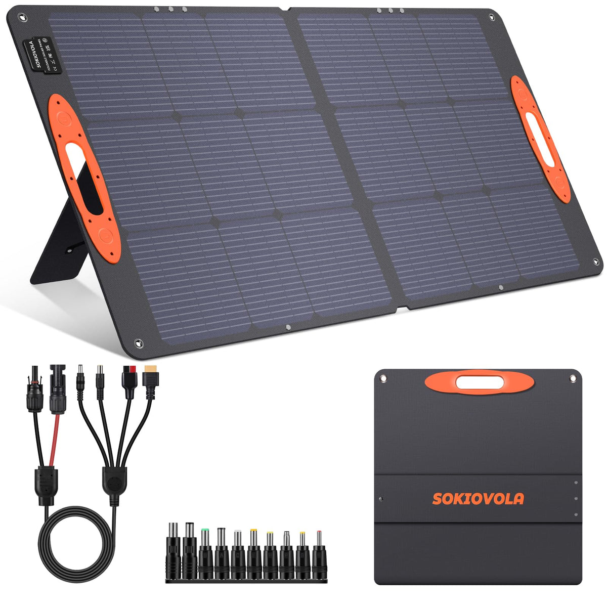 SOKIOVOLA N-Type 110W folded panel compact for easy transport during outdoor trips