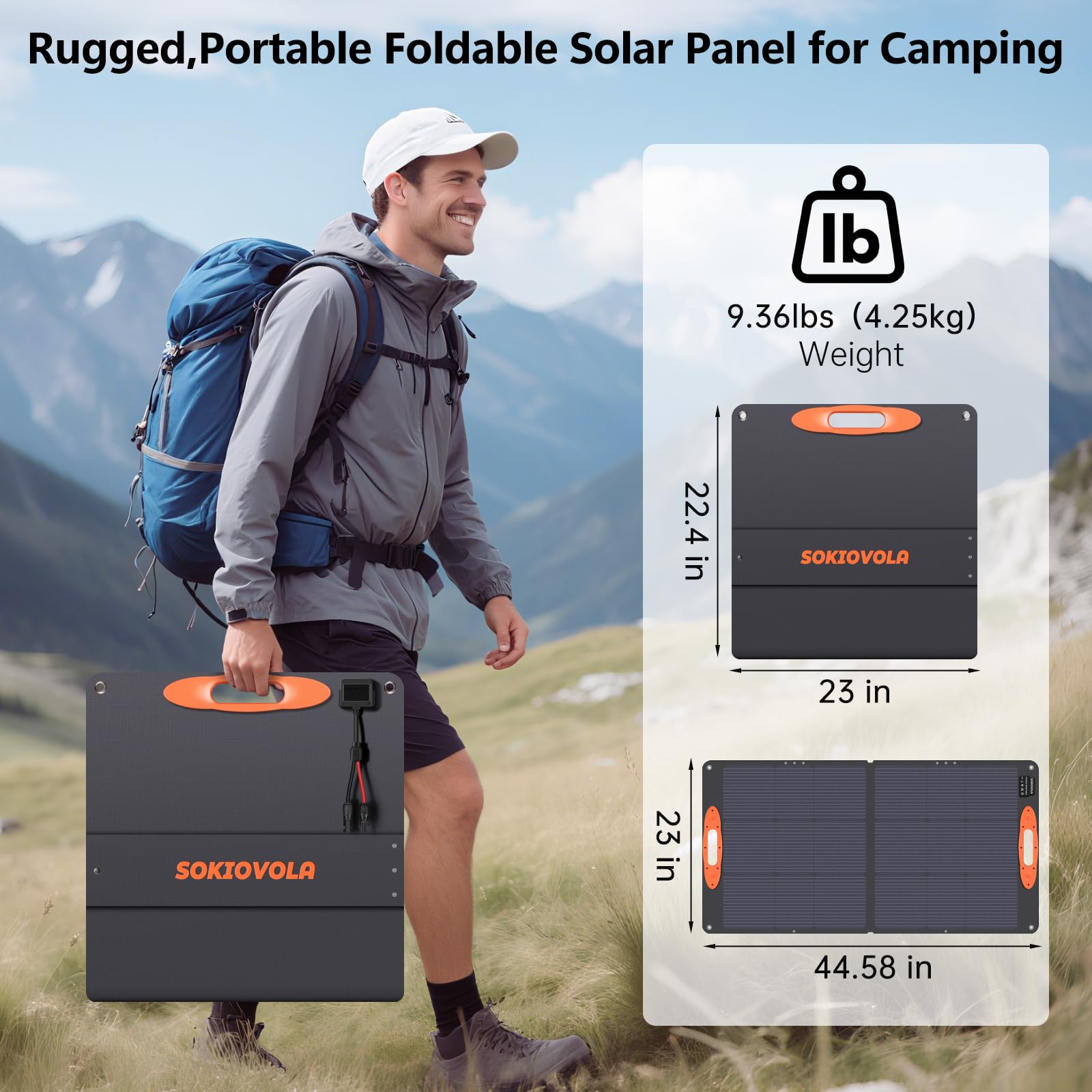 SOKIOVOLA N-Type 110W extended panel ready for rooftop or ground setup
