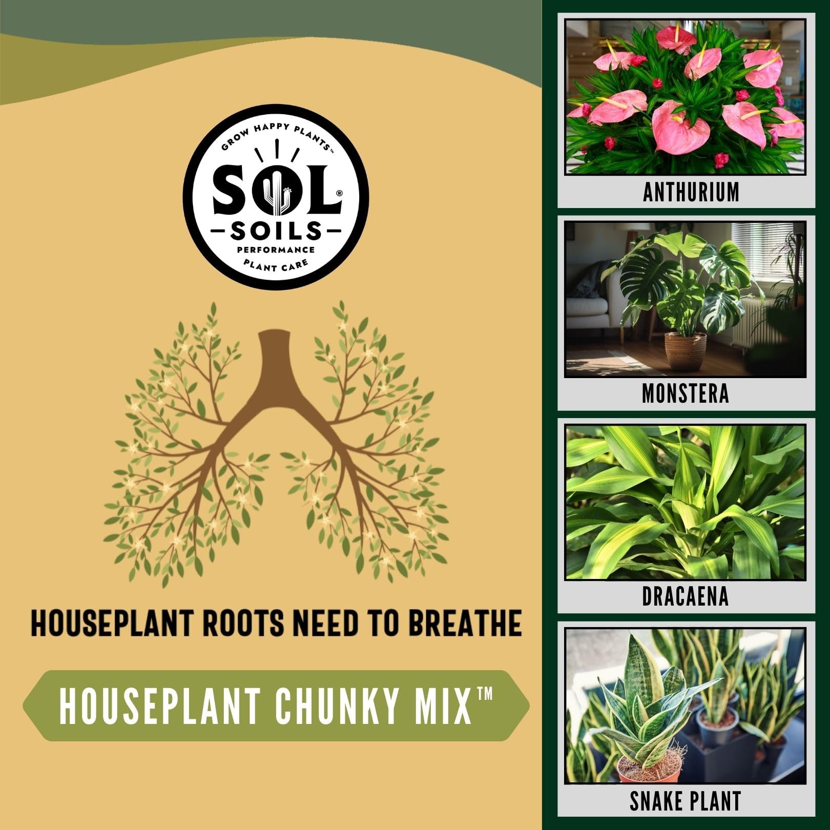 Sol Soils eco-friendly packaging and tree-planting donation emblem
