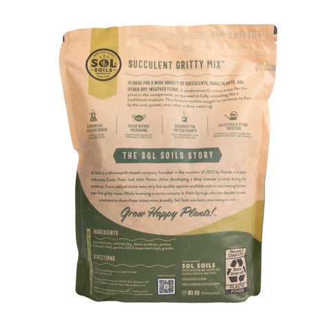 Sol Soils Succulent Gritty Mix texture close-up highlights perlite and pumice for drainage