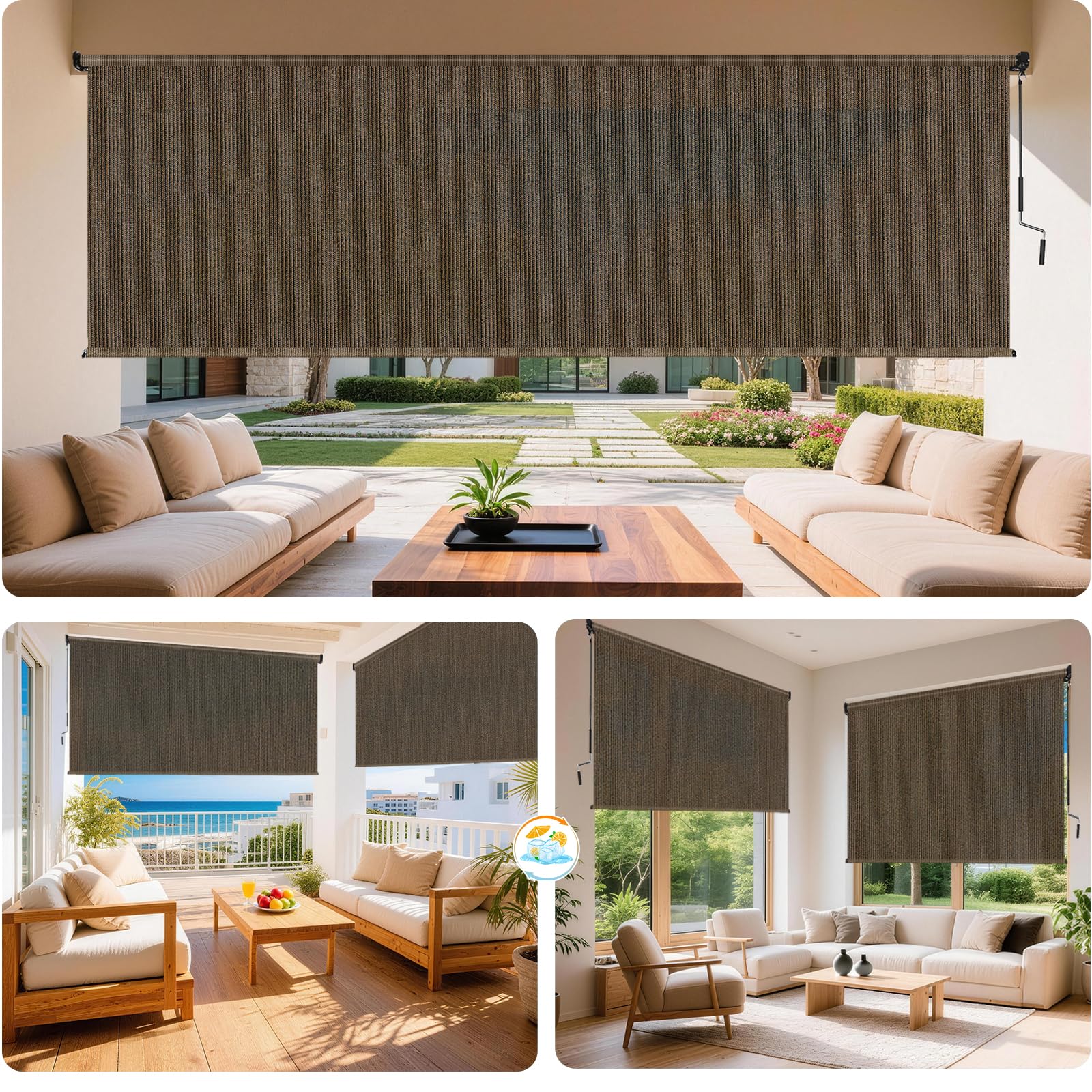 Solace Shade easy-clean surface keeps patio shading low-maintenance.
