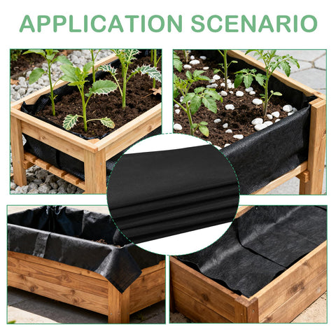 SolaceShine waterproof, non-toxic liner protects soil while allowing drainage.