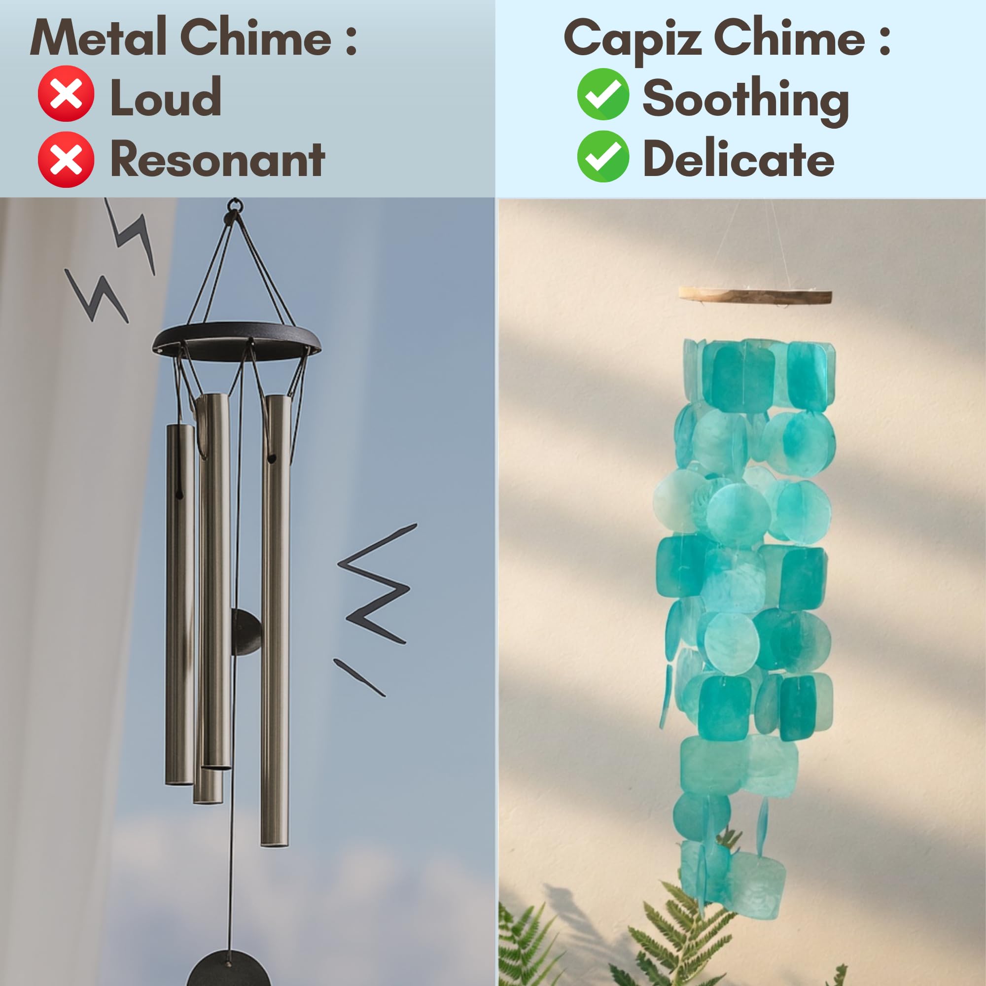 Solange & Frances wind chimes packaged as a thoughtful mom gift