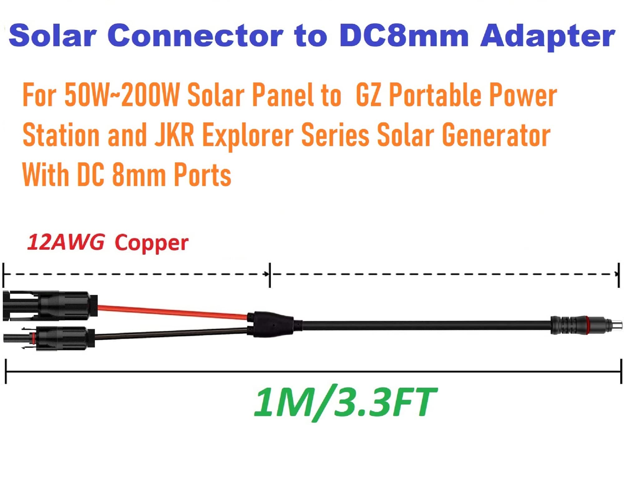 SolarEnz 1-meter extension supports flexible panel positioning with Explorer devices.