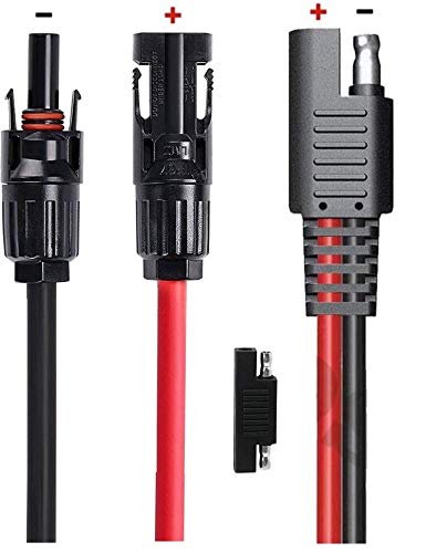 SolarEnz solar panel to SAE adapter with 50cm cable for easy RV charging.