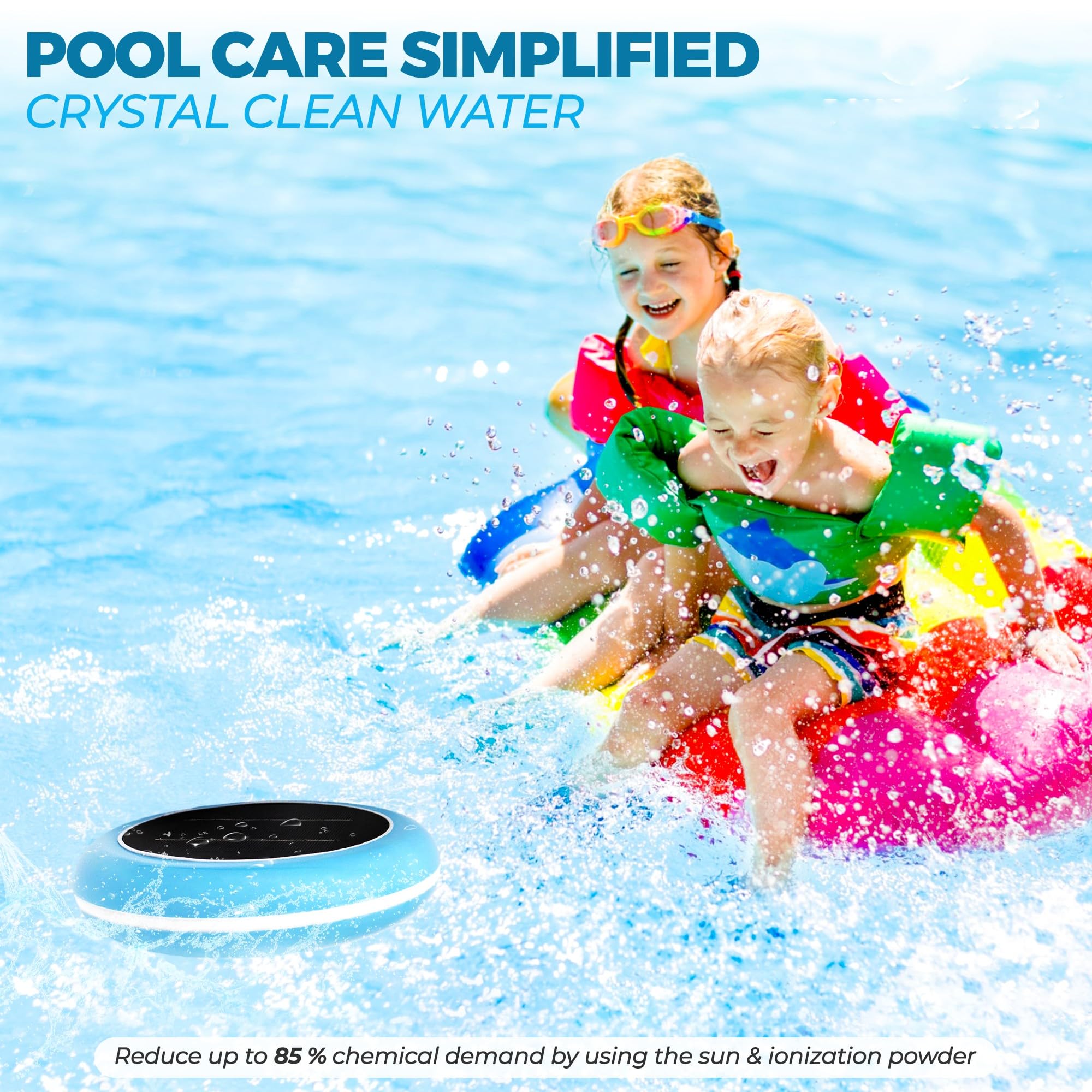 Solar Pool Ionizer water after treatment looks clearer and inviting.