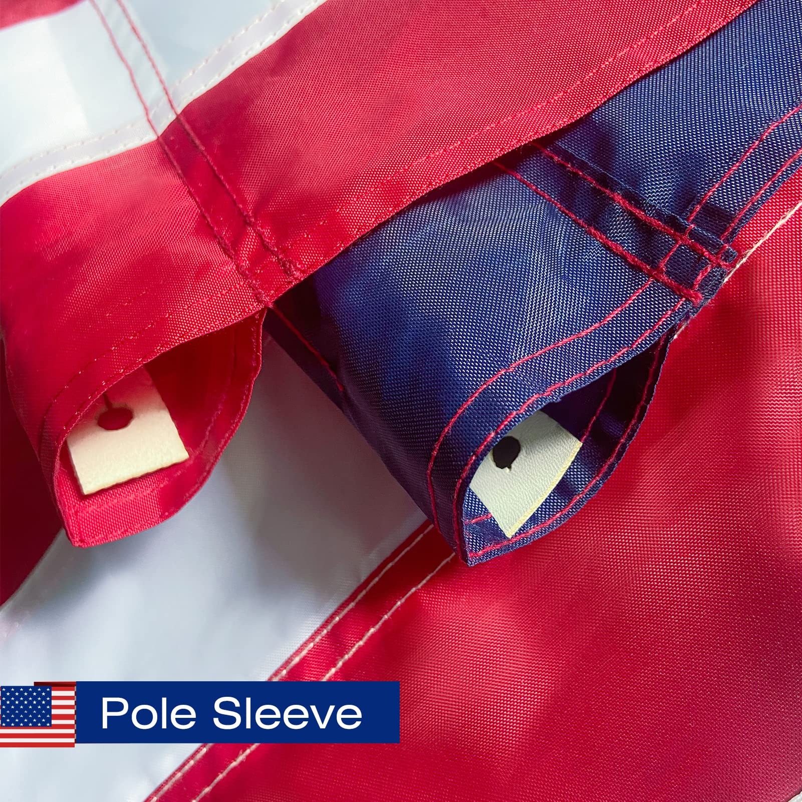 SolarStar flag with embroidered stars for durable outdoor display.