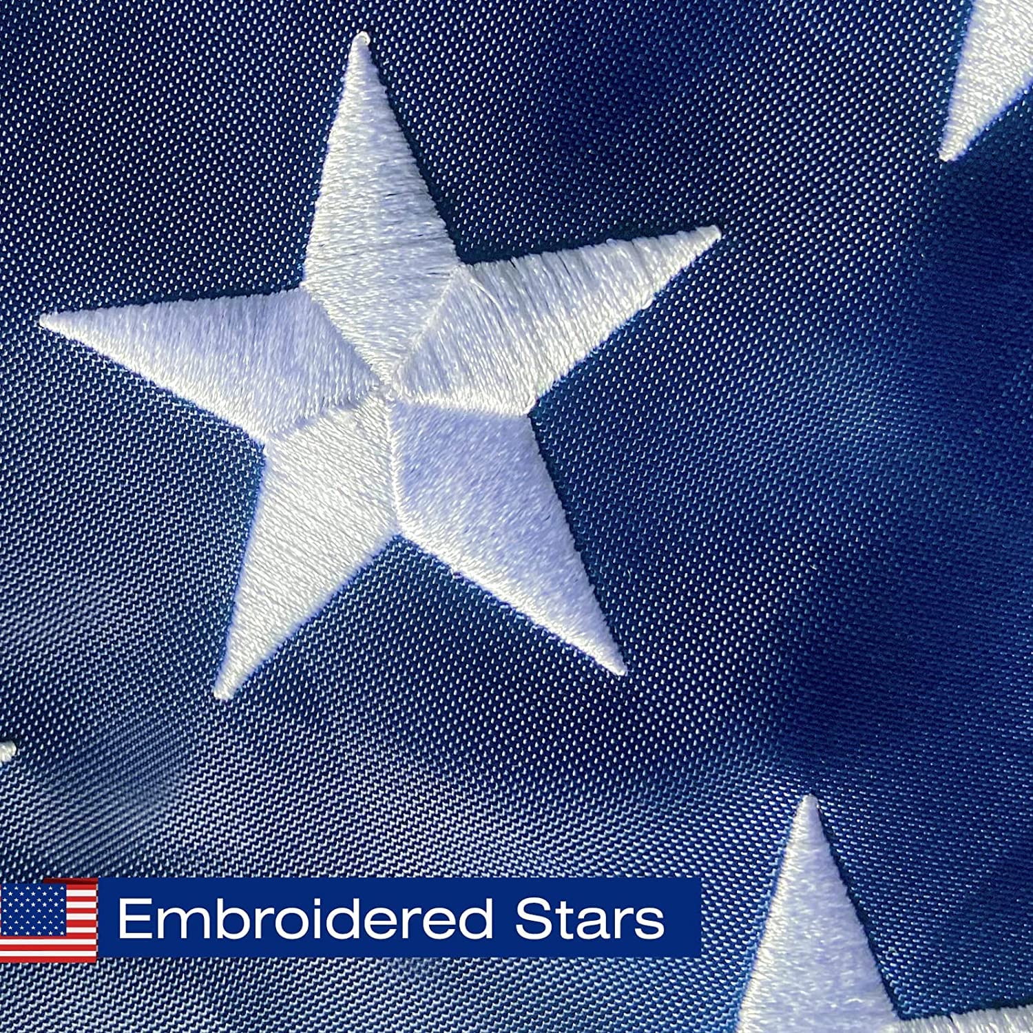 SolarStar flag with sewn stripes for long-lasting outdoor use.