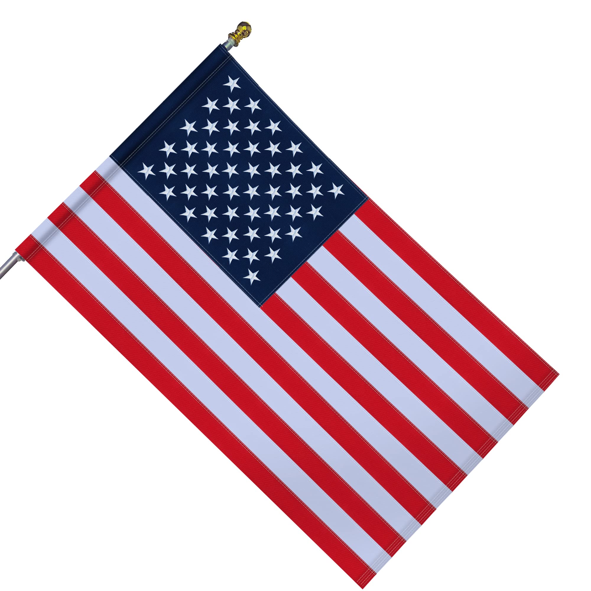 SolarStar American flag sleeve on the left edge for secure pole attachment.