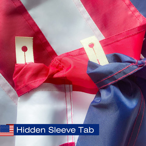 SolarStar flag with waterproof coating for all-weather display.