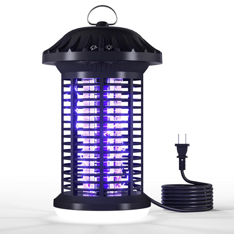 Solarush bug zapper front view for indoor and outdoor use with wide attraction