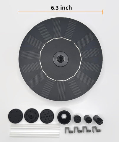 Interchangeable nozzles provide varied water patterns for personalized outdoor displays.
