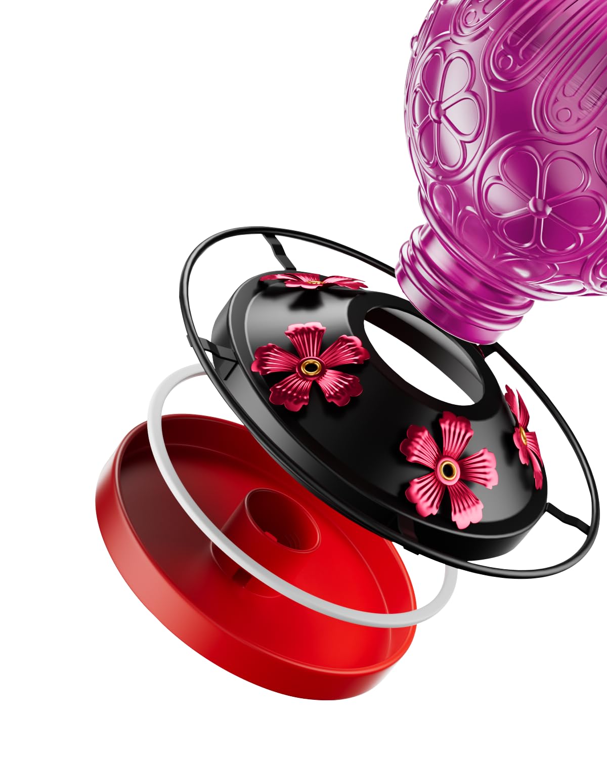 SolawnGarden hummingbird feeder with five feeding stations supports multiple birds