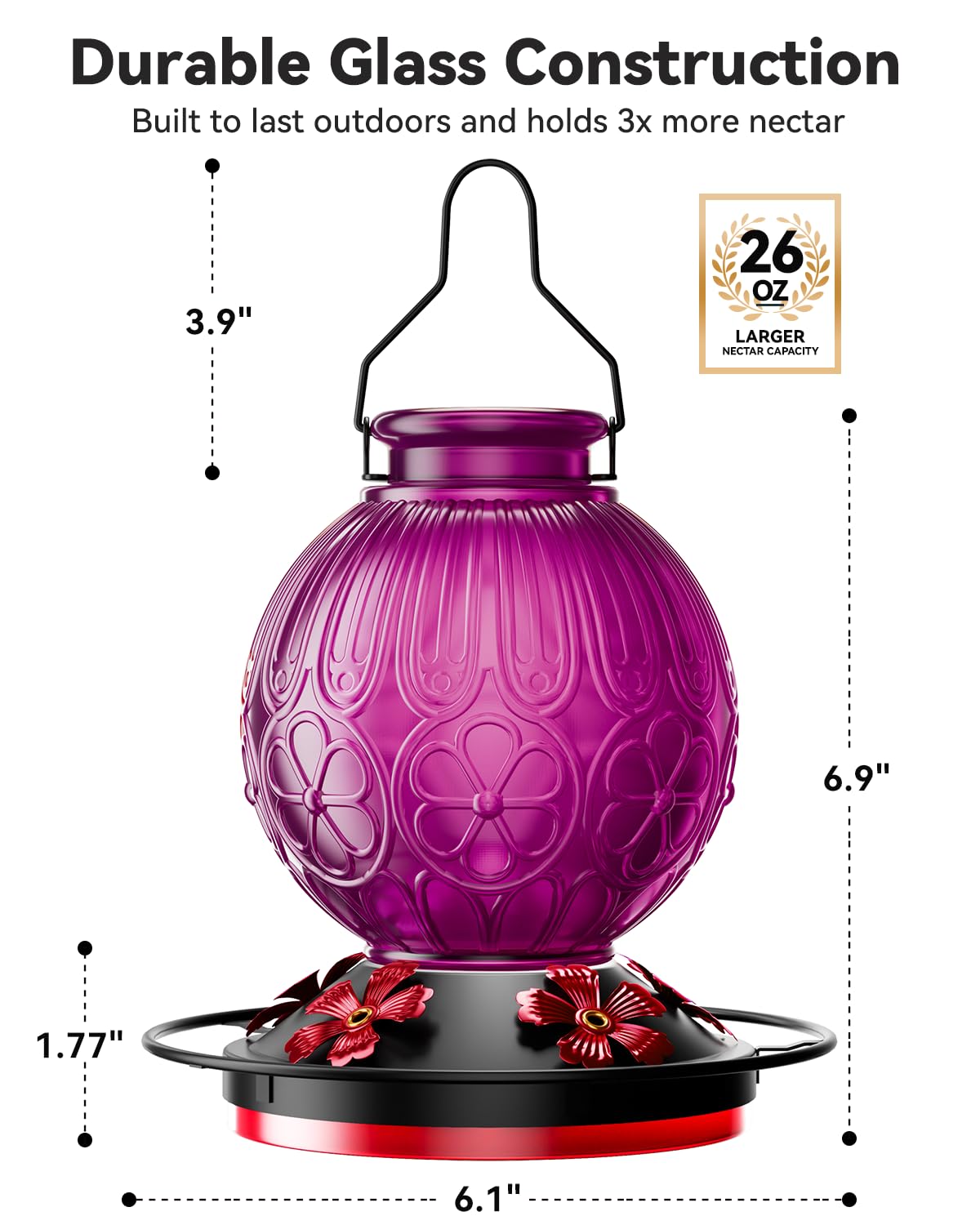 SolawnGarden transparent nectar levels help timely refills