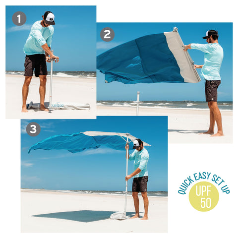 Solbello Shade includes No-Wind Kit for calmer, windless moments.