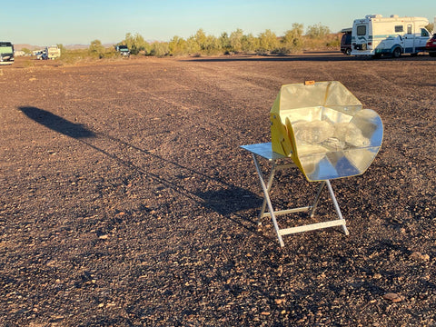 SOL COOK All Season solar cooker weather-resistant polypropylene shell for rugged days.