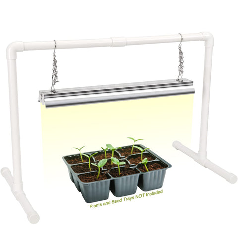 SOLIGT 2ft grow light stand enhances compact seed starting on a table