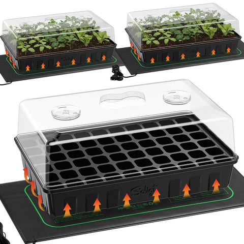 SOLIGT 3-set seed starter trays ready for germination