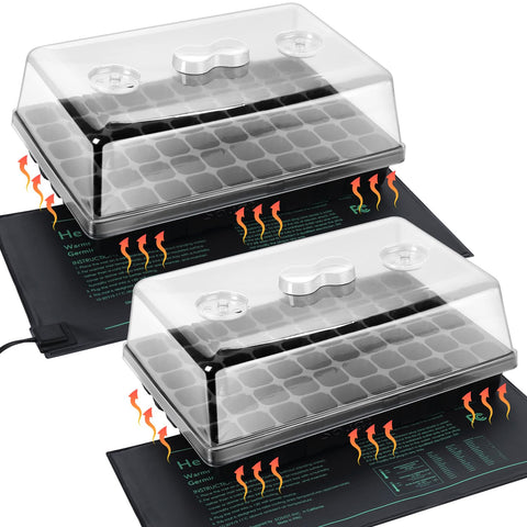 SOLIGT 60-cell seed starter tray with clear humidity dome supports controlled germination