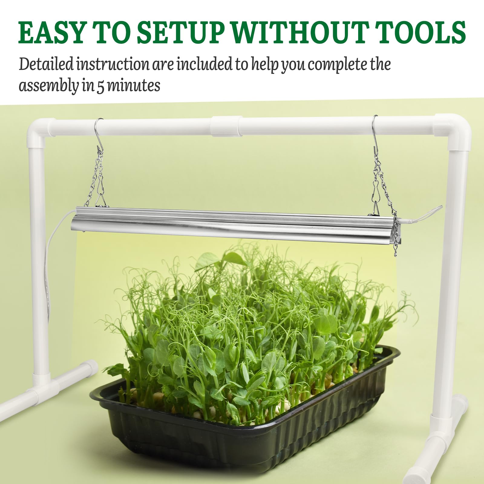 SOLIGT compact stand design fits tight indoor spaces.