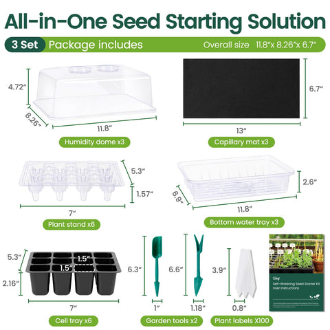 SOLIGT durable indoor greenhouse fits small spaces for seedlings.