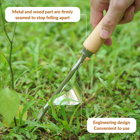 SOLIGT gardening gloves protecting hands during planting and weeding tasks.