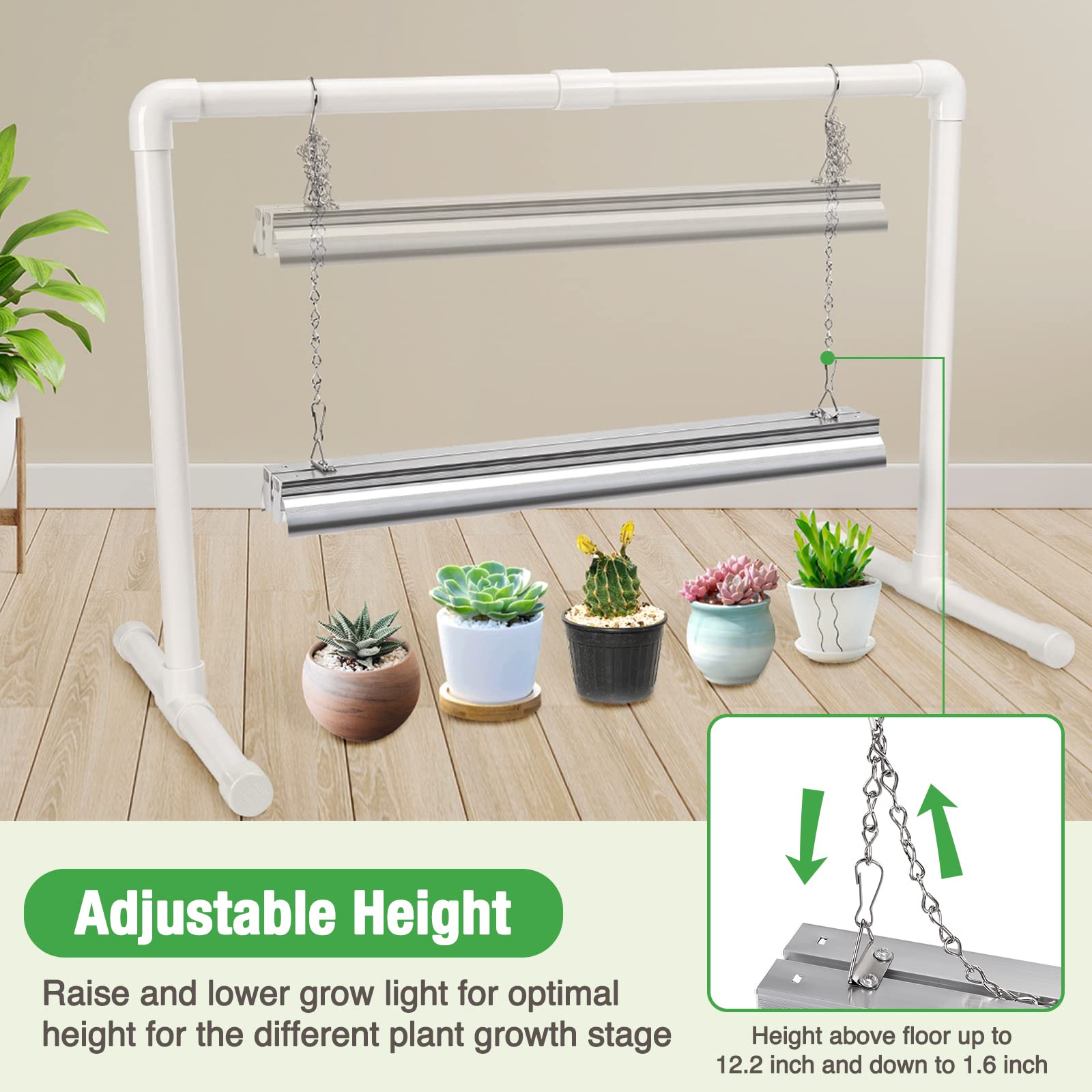 SOLIGT height-adjustable stand adapts to seedling stages