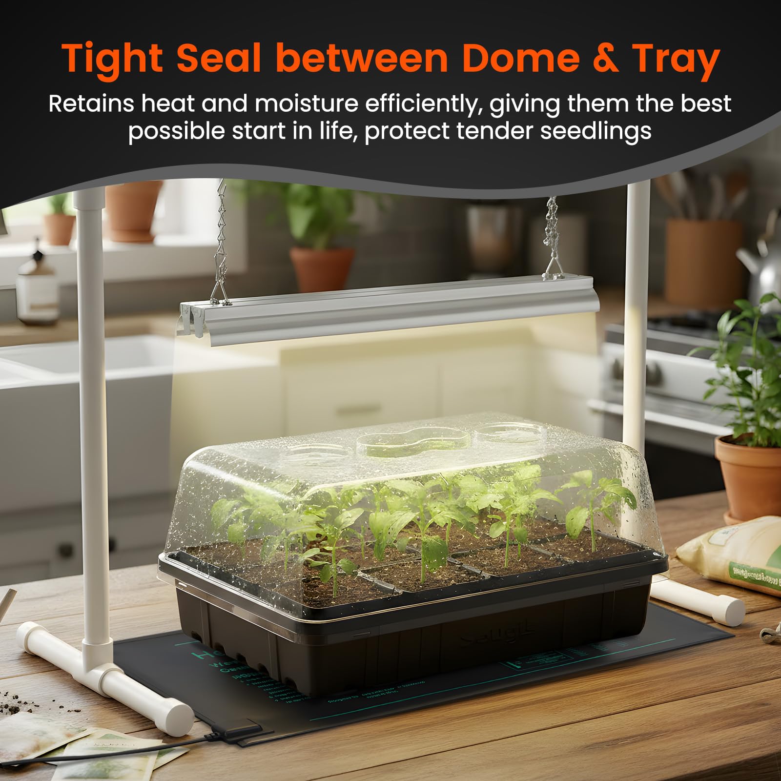 SOLIGT high-clear dome accommodates taller seedlings with airflow