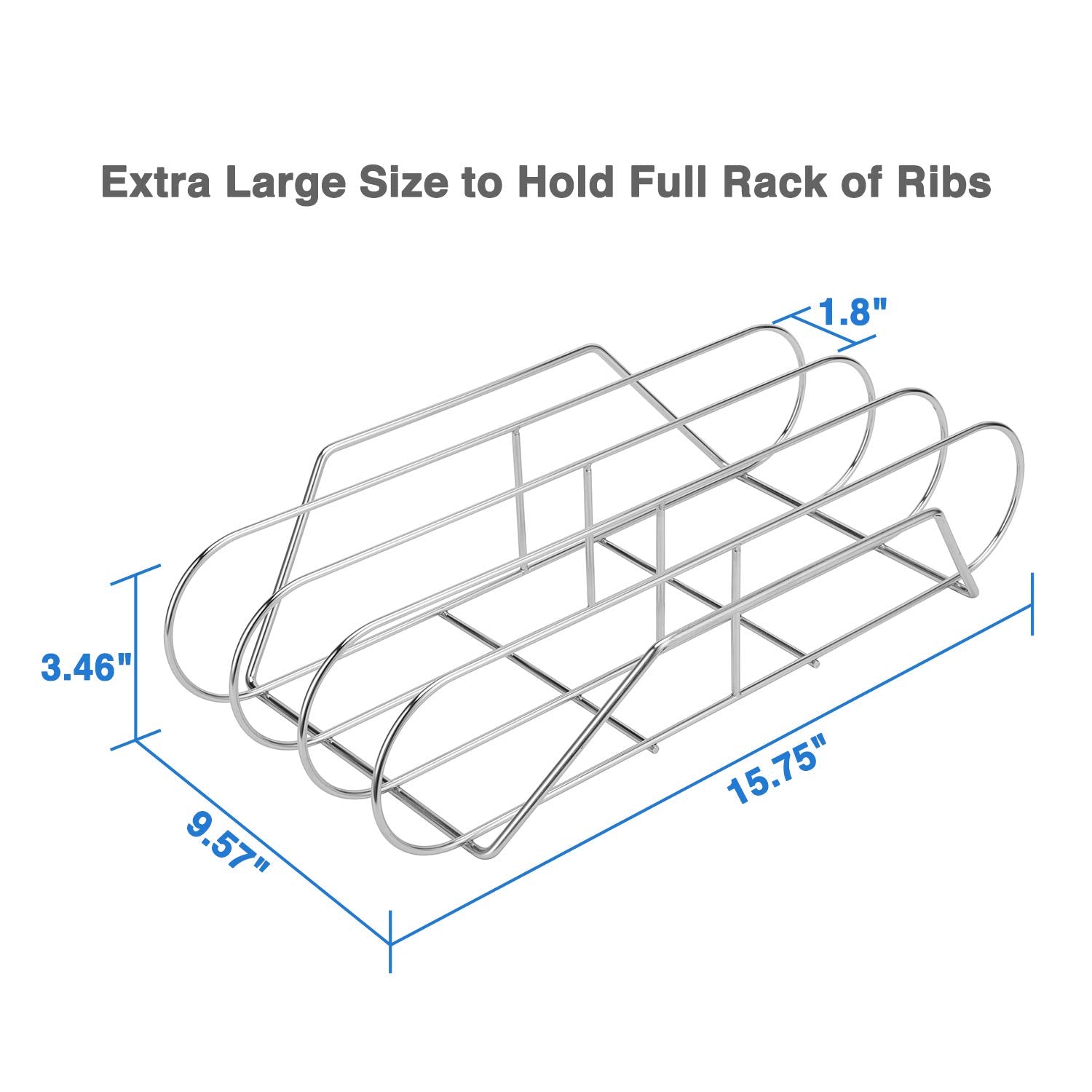 SOLIGT rib rack fits 18inch smokers and kamados.