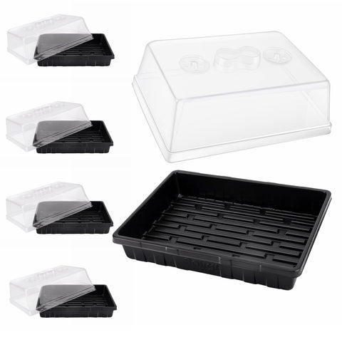 SOLIGT seed starter trays 5-set with domes for organized germination.