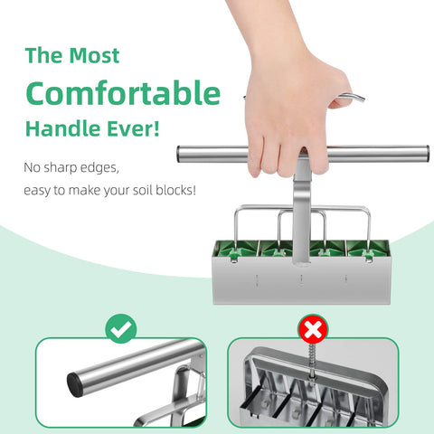 Space-saving tool ideal for indoor seed starting on small benches.