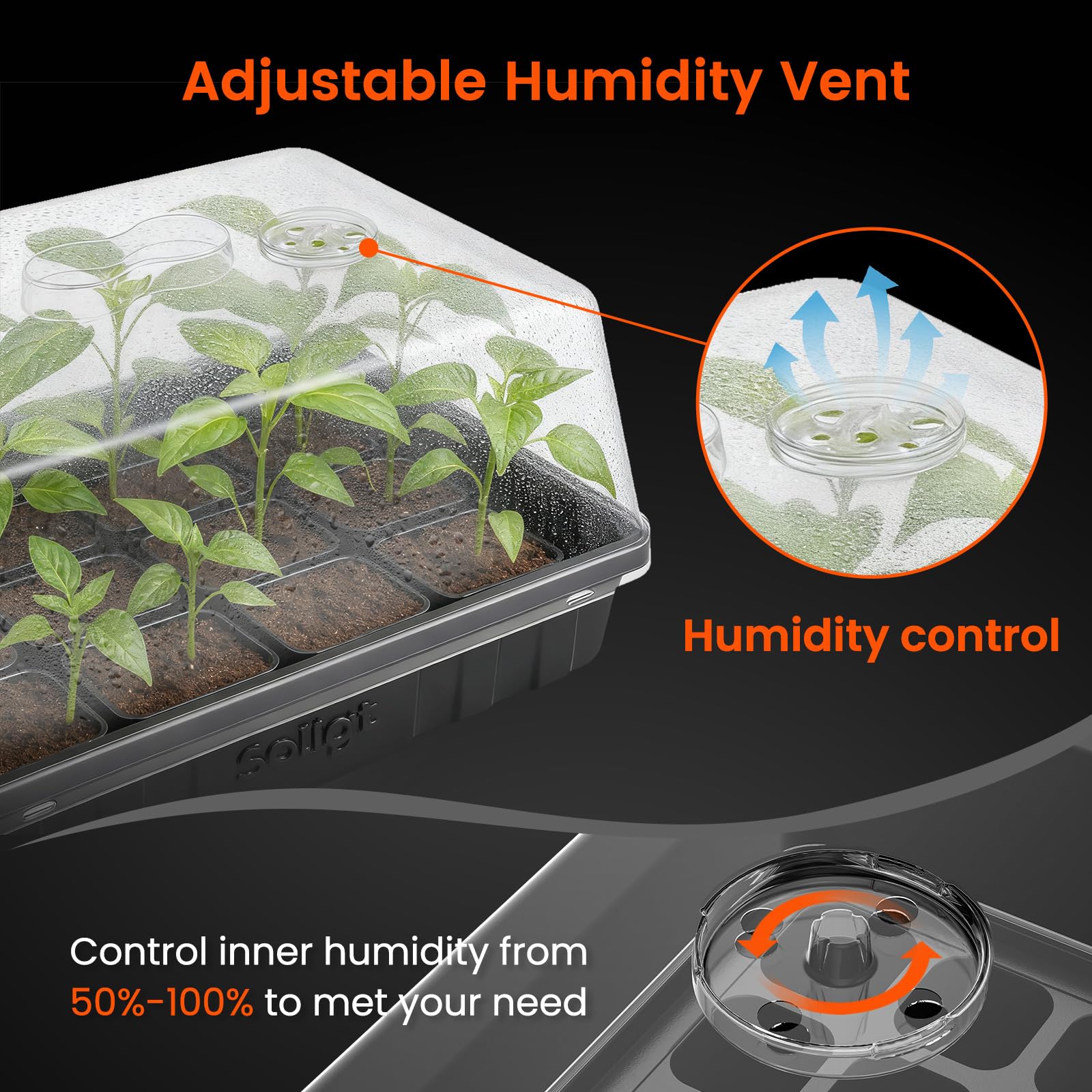 SOLIGT sturdy plastic trays are durable and reusable