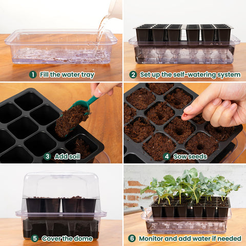 SOLIGT support stands stabilize trays for easy transplanting