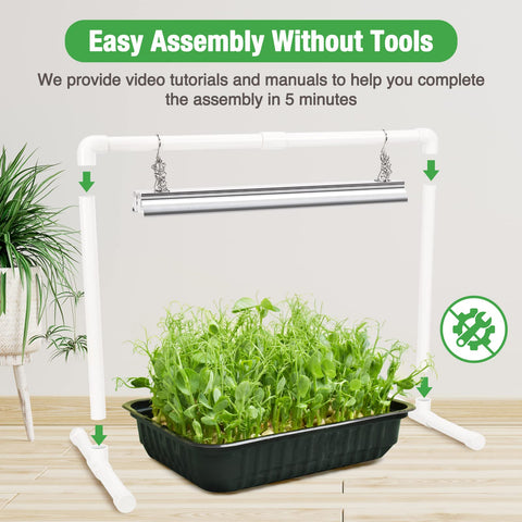 SOLIGT table-top seedling setup fits small spaces