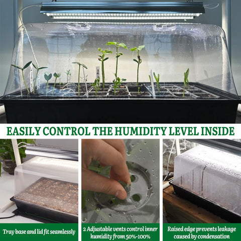 SOLIGT upgraded grow light with timer supports efficient seedling care