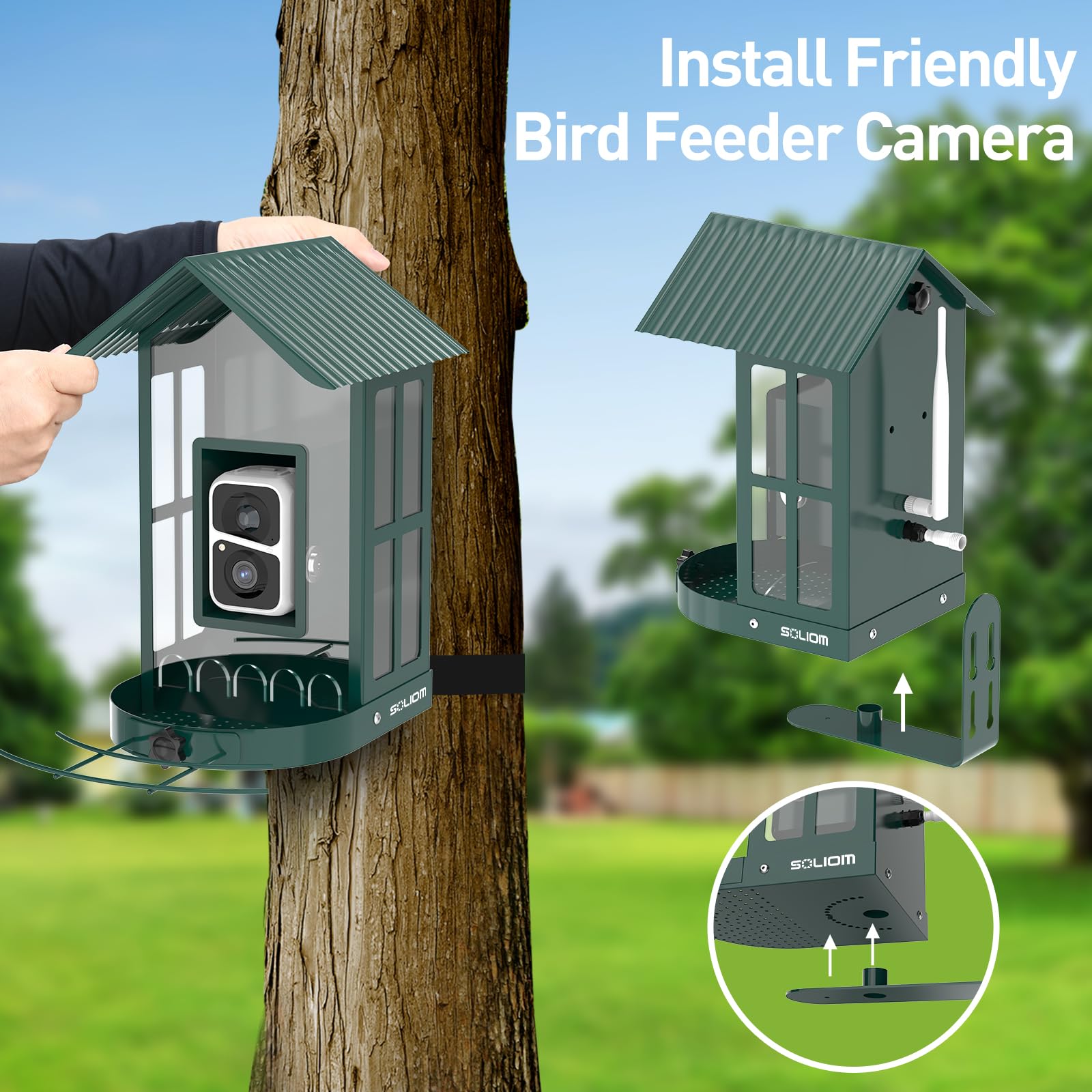 Soliom BF08 solar panel and 5000mAh battery for outdoor use