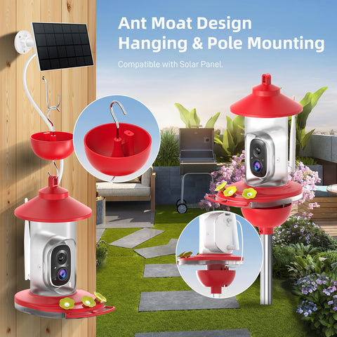 SOLIOM solar powered feeder with long-lasting battery for outdoor use