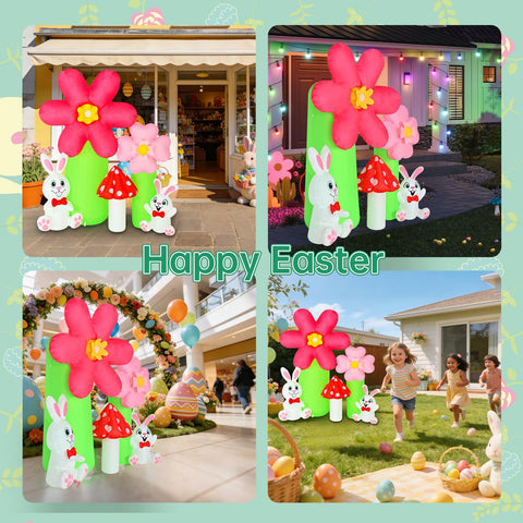 Solivaga Easter inflatable with blooming flowers for vibrant day and night display