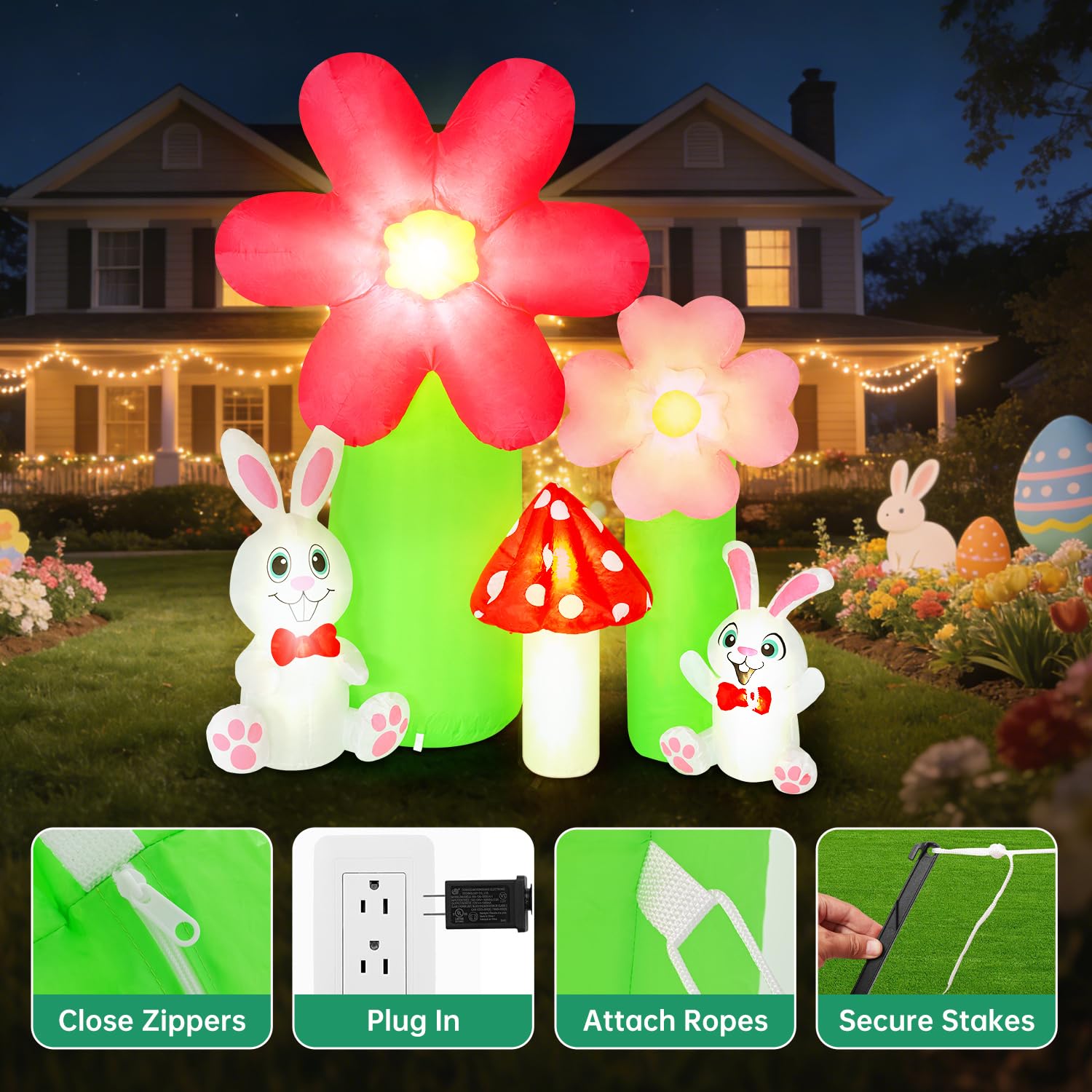 Solivaga Easter yard decor ideal for egg hunts and garden parties