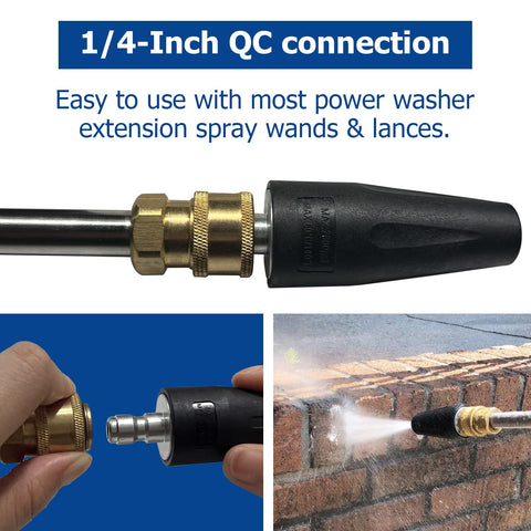 Solivede quick-connect 1/4in makes attachments quick and easy.