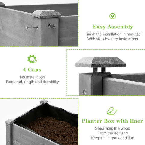 SoliWood easy-assembly planter box for quick outdoor setup