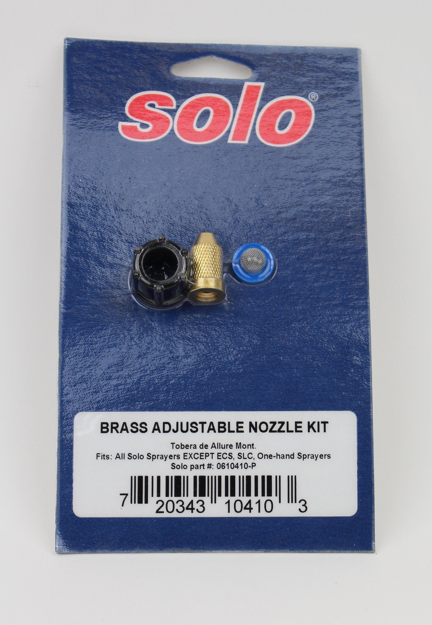 SOLO 0610410-P brass nozzle kit close-up for durable, versatile cleaning sprays.