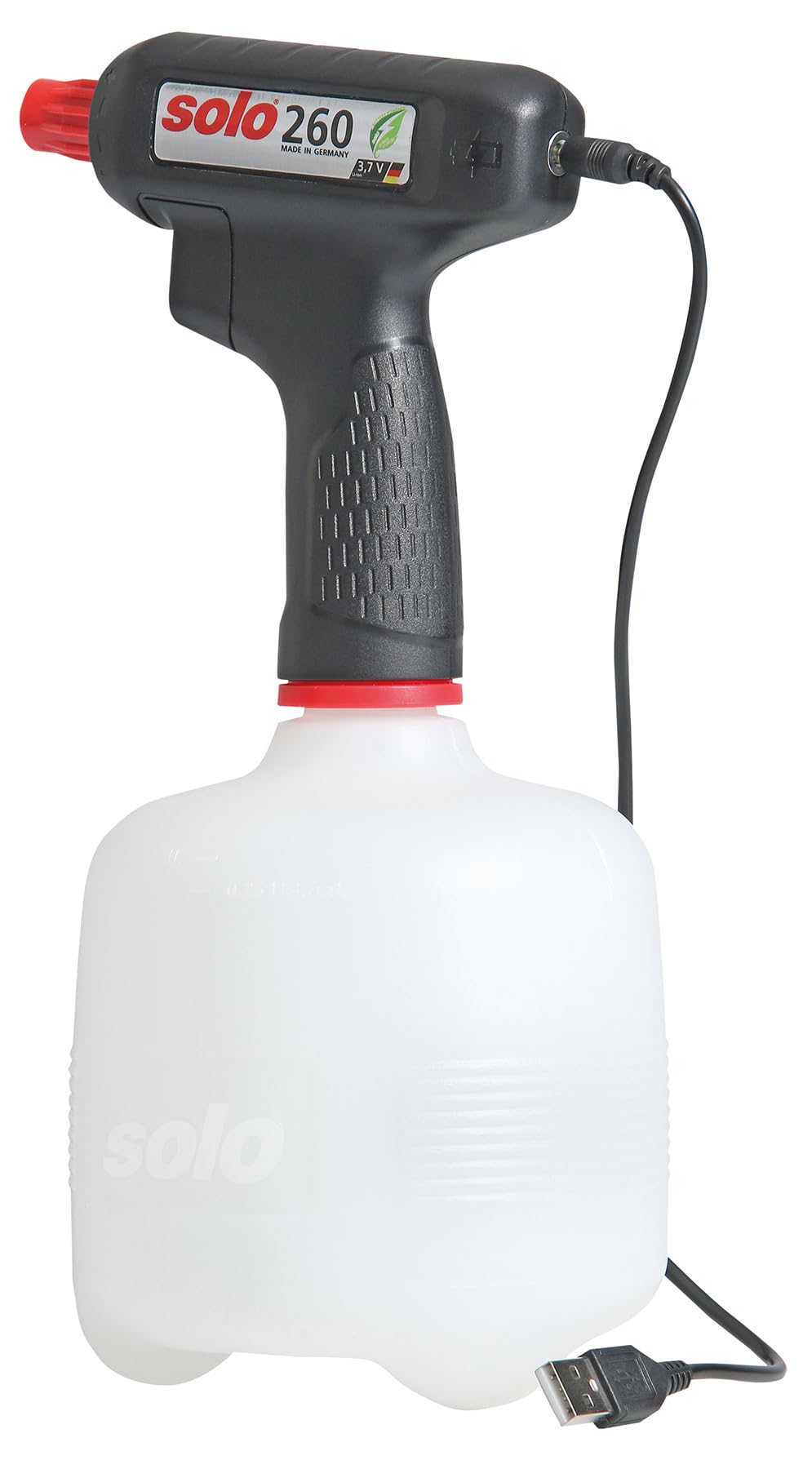 SOLO 260 battery-powered one-hand sprayer with adjustable nozzle for precise garden spraying