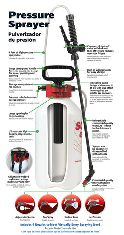 Long hose on Solo 430-2G supports smooth spraying movement