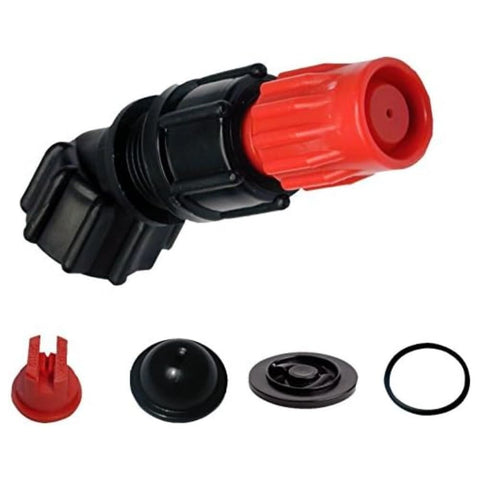 SOLO elbow nozzle assembly with adjustable spray options for precise garden application